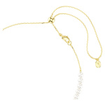 Idyllia choker Crystal pearl, Mixed cuts, Bee, White, Gold-tone plated
